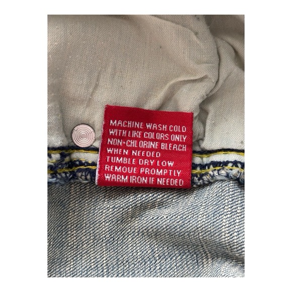 Apple Bottoms Jeans Bootcut Size 31 Medium Wash Faded Stretch Y2K Bling Vintage - Picture 12 of 12